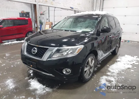 2014 Nissan Pathfinder Platinum z USA, uszkodzony, nr VIN 5N1AR2MMXEC671406